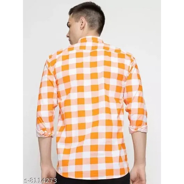 GR-Vibrant Checks: Multicoloured Cotton Checked Casual Shirts For Men [Low Budget Product]