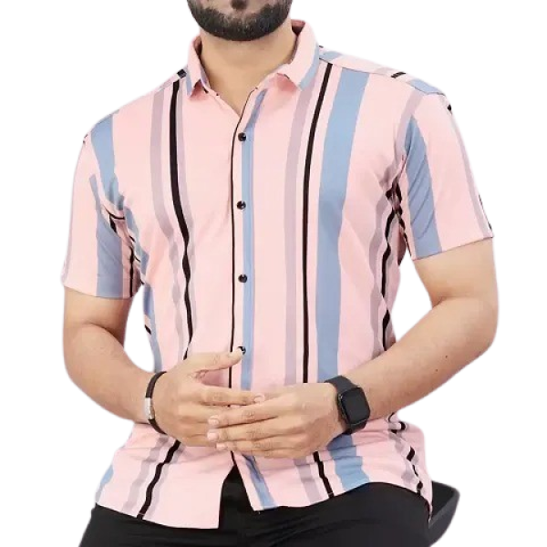 GR-Men Regular Fit Printed Spread Collar Casual Shirt [Low Budget Product]