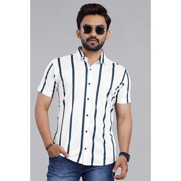GR-Men Regular Fit Printed Spread Collar Casual Shirt [Low Budget Product]