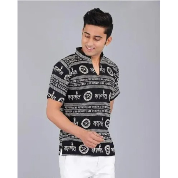 GR-Mahakal Cotton Short Sleeve Shirt: Cultural Comfort for All Ages [Low Budget Product]