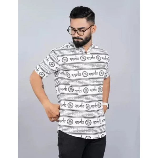 GR-Mahakal Cotton Short Sleeve Shirt For Man and Boys [Low Budget Product]