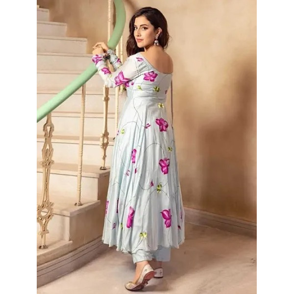 GR-Elegant Fancy Georgette Kurta Dupatta For Women [Premium Product]