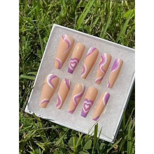 GR-Nails By mahika 12 Pcs Handmade Press On Nails ...