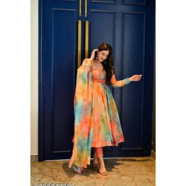 GR-Exquisite Fancy Rayon Kurtas with Dupatta for Women [Premium Product]