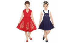 GR-Trendy Multicolor Cotton Blend Frock Pack of 2 ...