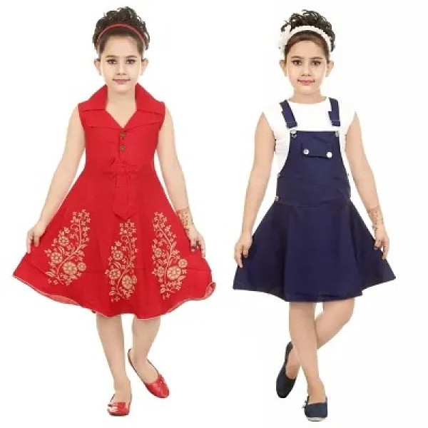 GR-Trendy Multicolor Cotton Blend Frock Pack of 2 ...