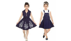 GR-Colorful Cotton Blend Dress Combo Pack of 2 [Lo...