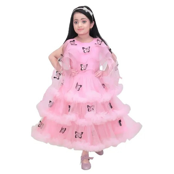 GR-Elegant Net Gown for Girls [Low Budget Product]