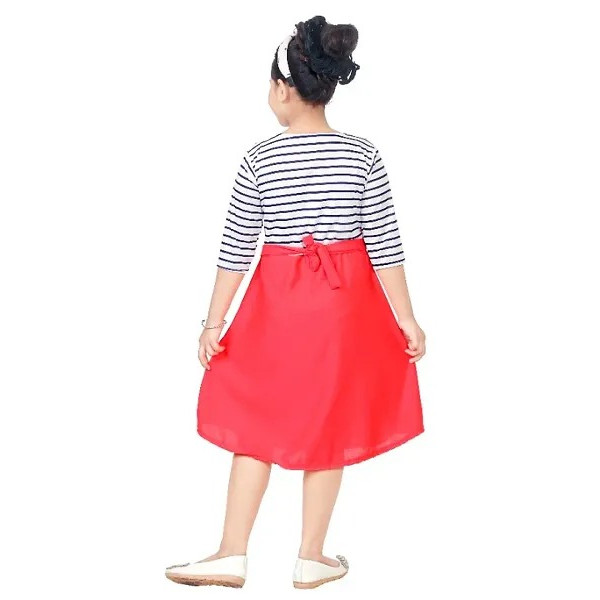 GR-Adorable Pink Cotton Blend Frock for Girls [Low Budget Product]