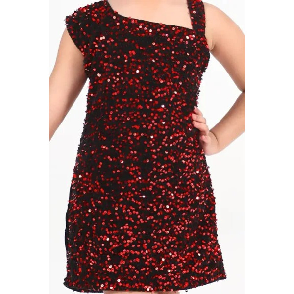 GR-Elegant Maroon Velvet Dress for Girls [Low Budget Product]