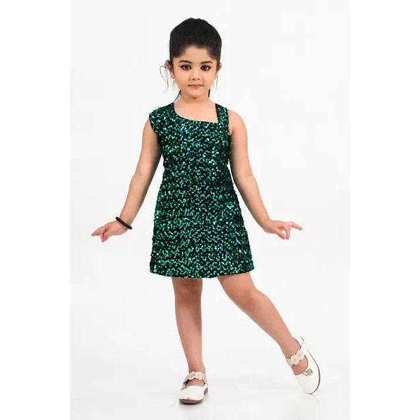 GR-Elegant Velvet Embroidered Dress for Girls [Low...