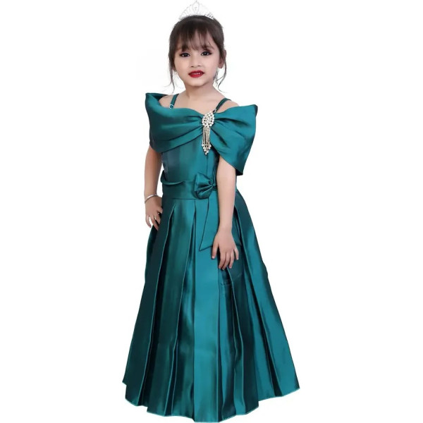 GR-Elegant Green Silk Dress [Low Budget Product]