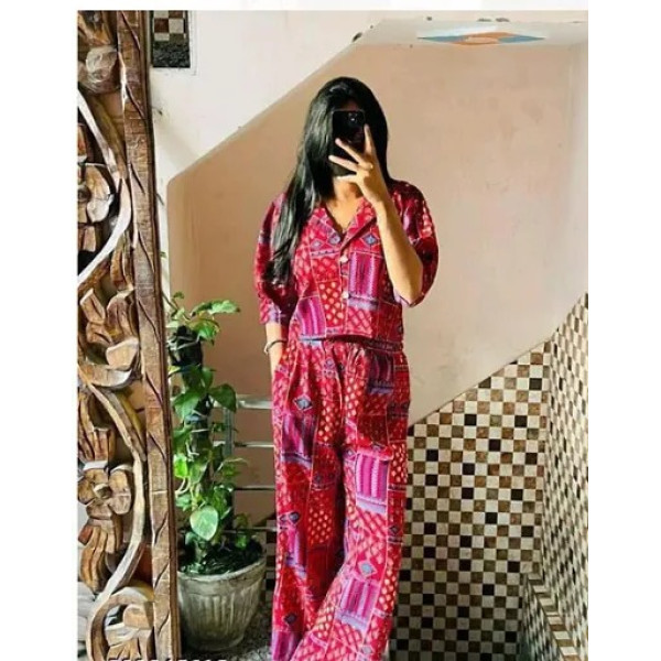 GR-Rayon Trendy Co-Ord Set [Low Budget Product]