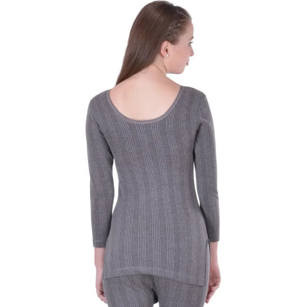 GR-Stylish Grey Cotton Solid Thermal Set for Women [Low Budget Product]