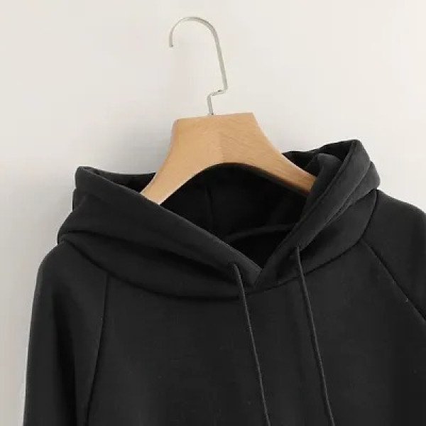 GR-Black Fleece Solid Sweaters for Women [Low Budget Product]