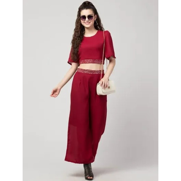 GR-Trendy Solid Sequined Co-Ords [Low Budget Product]