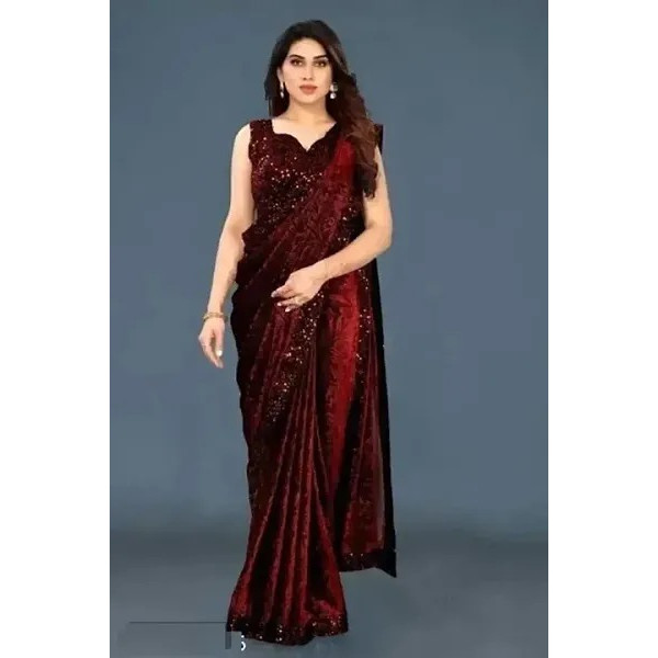 GR-Daily Wear Lycra Saree with Blouse Piece [Low B...