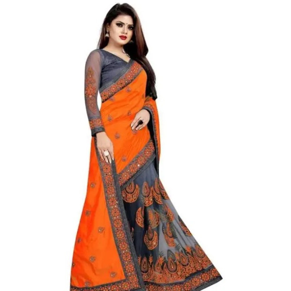 GR-Beautiful Art Silk Saree with Blouse Piece for Women [Premium Product]