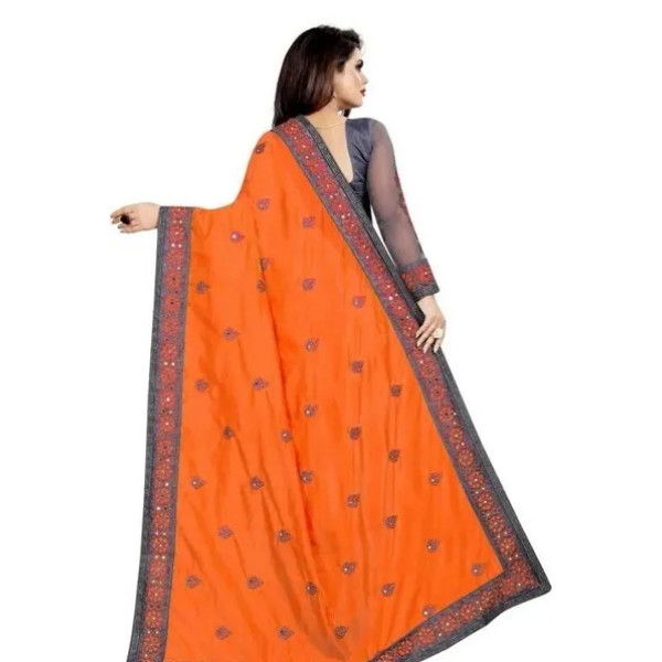 GR-Beautiful Art Silk Saree with Blouse Piece for Women [Premium Product]