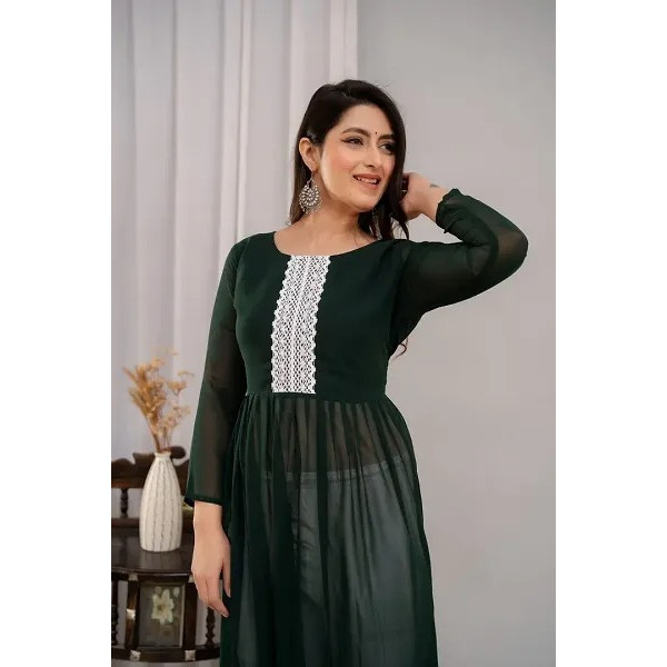 GR-Fancy Faux Georgette Kurtas For Women [Low Budget Product]