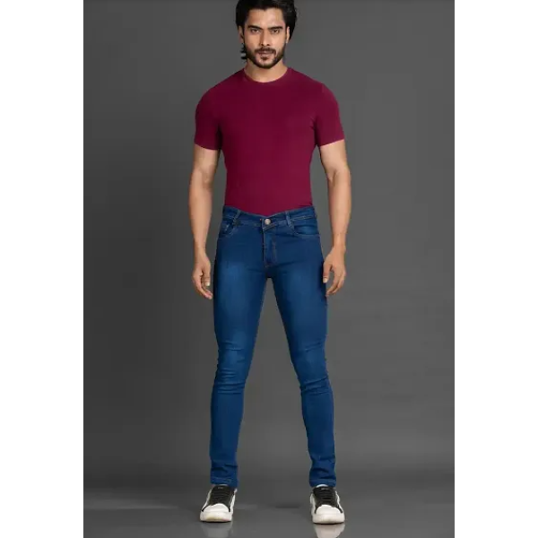 GR-Mid Rise Denim Jeans Stylish Low Cost Men Jeans-Navy Blue