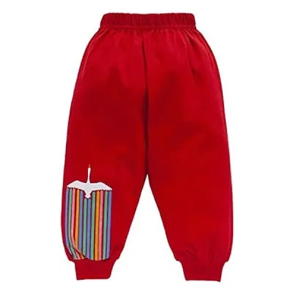 GR-Kids Leggings Combo Set Soft Cotton Pyjamas with Elastic Waist Baby Sleepsuits Unisex Solid and Ribs- Pack of 3 (Dark Multicolor)