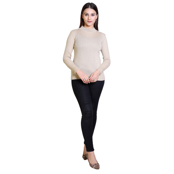 SP-Elegance Elevated: Full Sleeves High Neck Wool Sweater for Women [Premium Product]