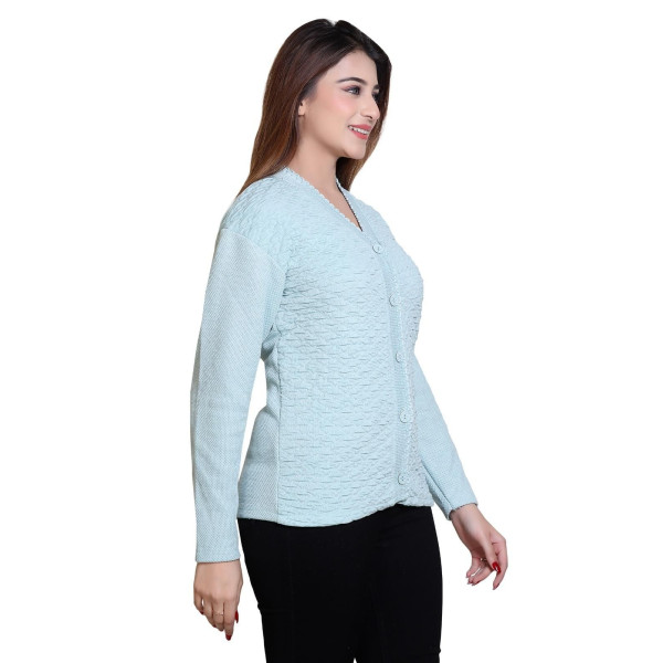 SP-Cozy Couture: Full Sleeves Solid V-Neck Woolen Sweater for Winter Fashion [Premium Product]