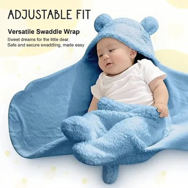 GR-Cozy Beginnings: New Born Pack of Double Layered Baby Blankets for Ultimate Comfort [Low Budget Product]