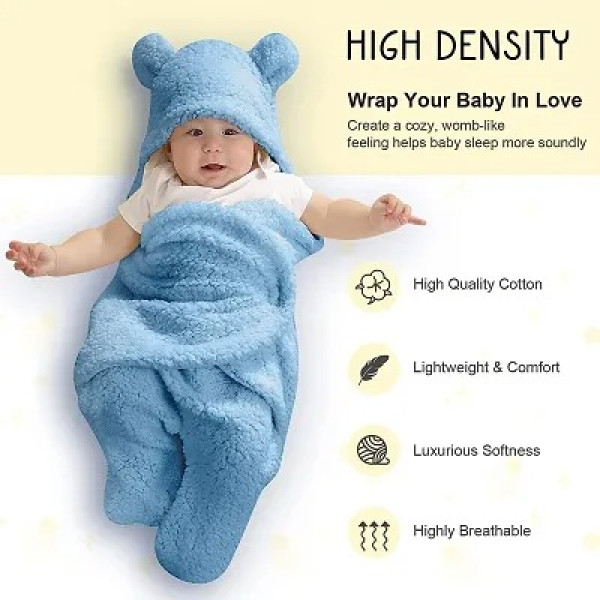GR-Cozy Beginnings: New Born Pack of Double Layered Baby Blankets for Ultimate Comfort [Low Budget Product]