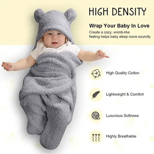 GR-Baby Blankets New Born Pack of Double Layered Wrapping Sheet Cum Wrapper Blanket [Low Budget Product]