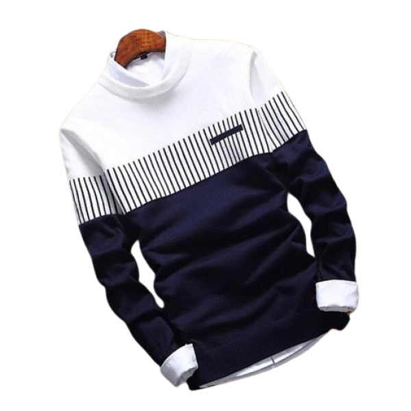 SP-Cotton Blend Stripes Full Sleeves Regular Fit S...