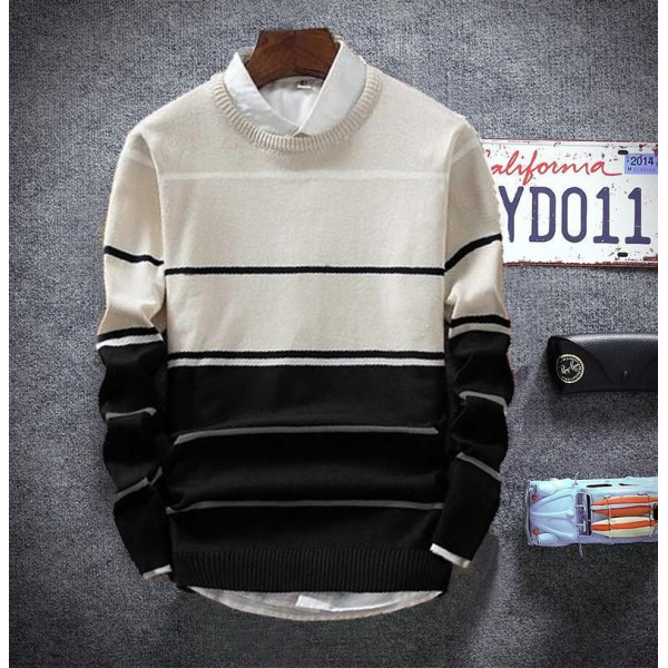 SP-Cotton Blend Stripes Full Sleeves Regular Fit Sweatshirts [Premium Product]