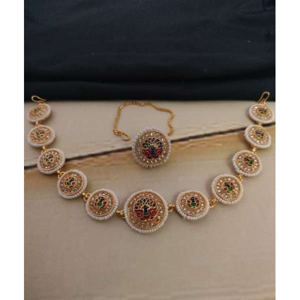 GR-Rajputi Pearl Peacock mathapaati Shishful Maang...