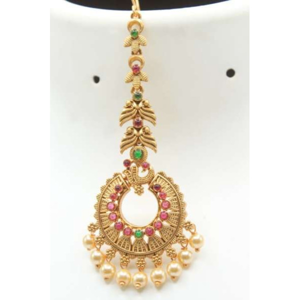 GR-Shopsy Maang Tikka3 Alloy (Plating: Gold-plated) [Low Budget Product]