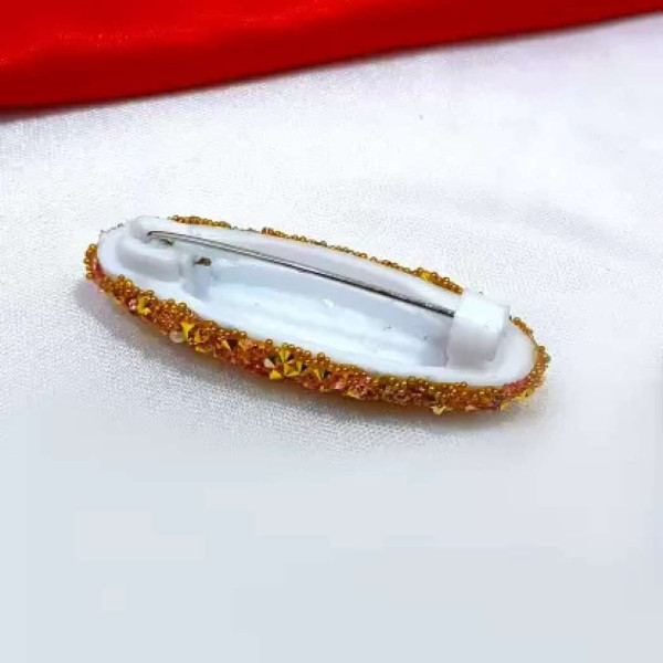 GR-Premium Quality - Heavy Jarkan Studded Fancy Saree Pin - Pack of 6 Pcs Brooch (Multicolor) [Low Budget Product]