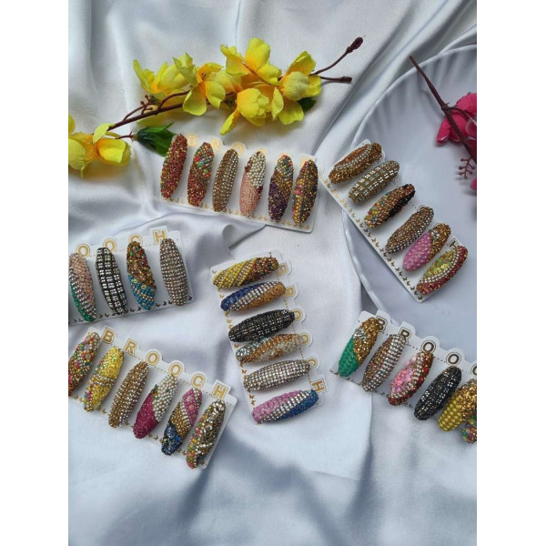 GR-Premium Quality Fancy Multicolor Saree Dupatta pins Brooch (Multicolor) [Low Budget Product]