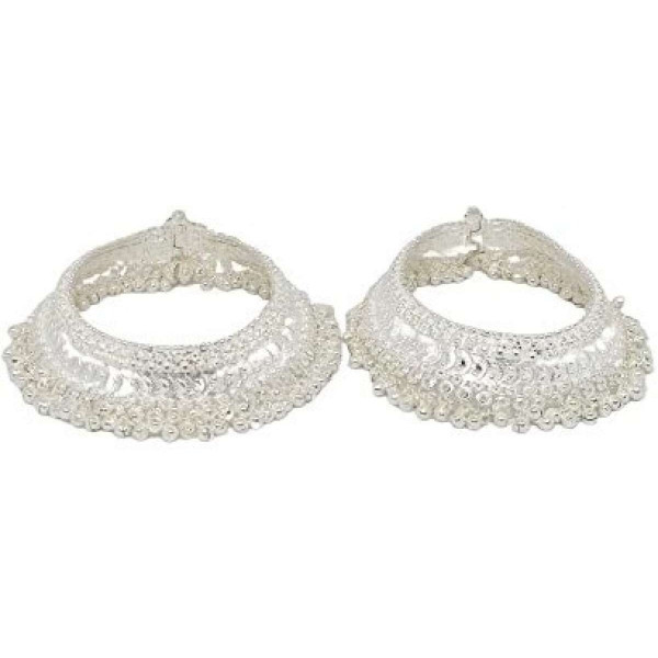 GR-Majestic Sterling Silver Bridal Anklet with Ghungroo [Premium Product]