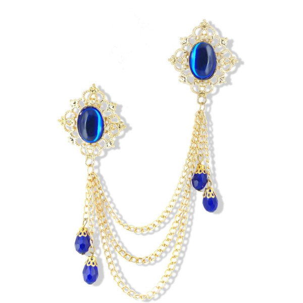 GR-roomiverse Nile Blue Brooch with Layer of Manac...