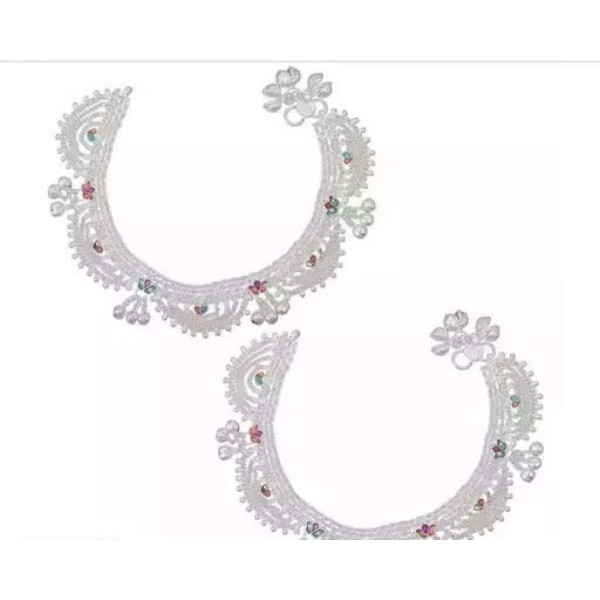 GR-Elegant Silver Anklets for Women [Low Budget Pr...