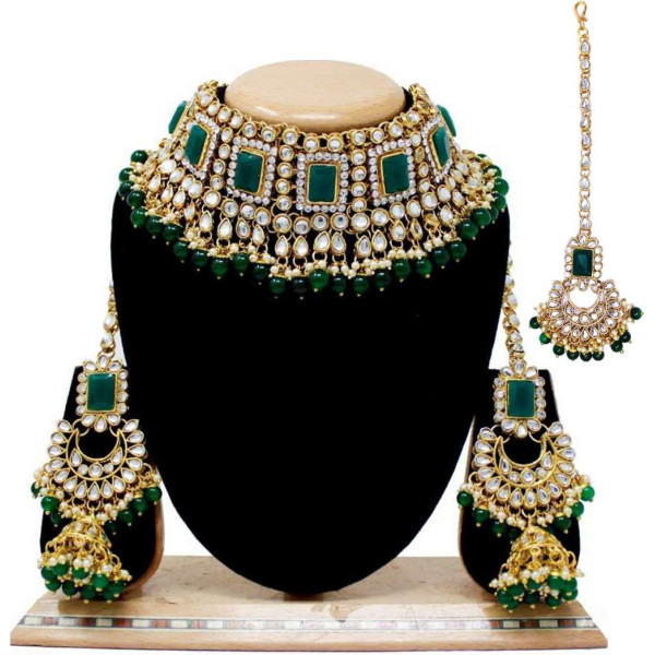 GR-Alloy Jewel Set (Gold, Green) [Premium Product]