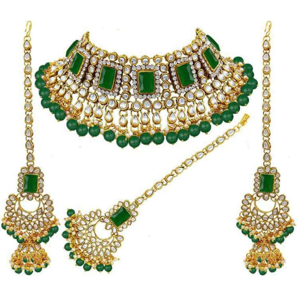 GR-Alloy Jewel Set (Gold, Green) [Premium Product]