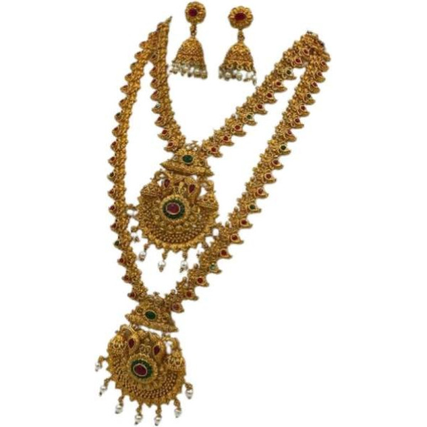 GR-Exquisite Mixed Metal Jewel Set (Gold Finish) [Premium Product]