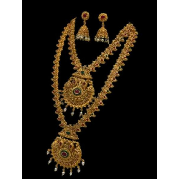 GR-Exquisite Mixed Metal Jewel Set (Gold Finish) [Premium Product]