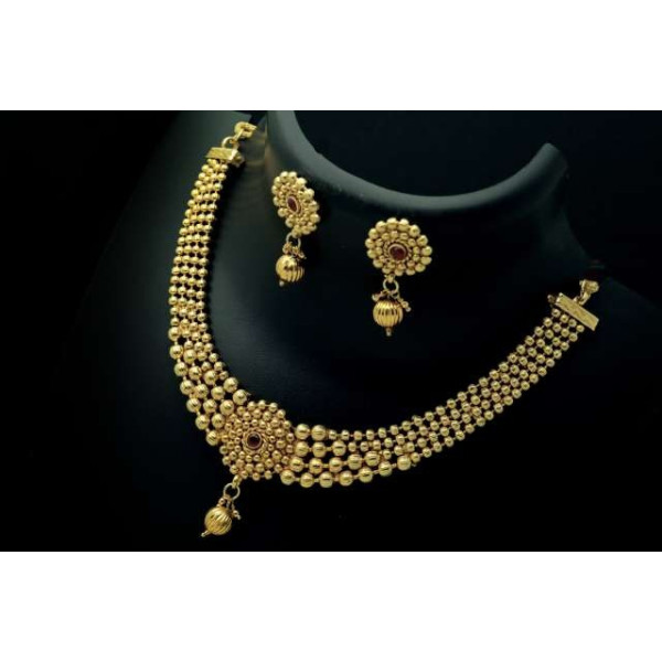 GR-Radiant Mixed Metal Jewel Set (Gold Finish) [Premium Product]