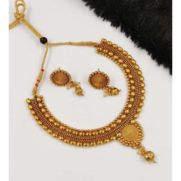 GR-Elegant Copper Jewel Set (Gold Finish) [Premium Product]