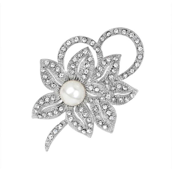 GR-YCFJBRCH-18FLW-WH Brooch (White) [Low Budget Pr...
