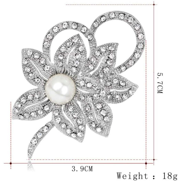GR-YCFJBRCH-18FLW-WH Brooch (White) [Low Budget Product]