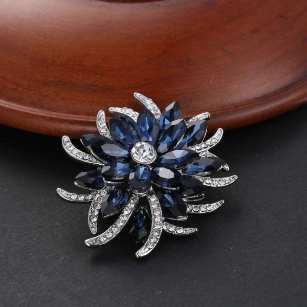GR-Stylish and Trendy party Wear Jewellery Brooch (Blue) [Premium Product]