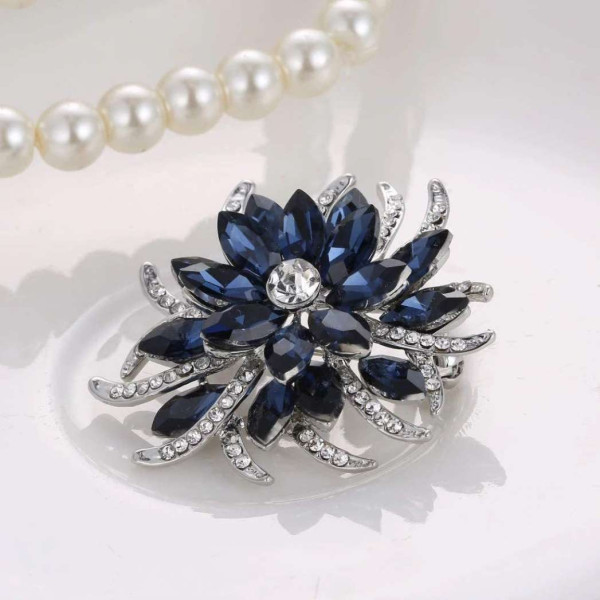 GR-Stylish and Trendy party Wear Jewellery Brooch (Blue) [Premium Product]